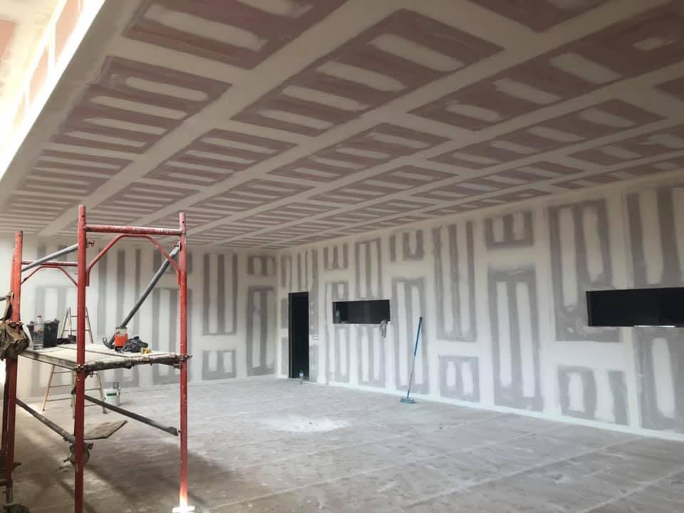 Sostre ignifug amb doble placa de 15 i envà amb Placophonique